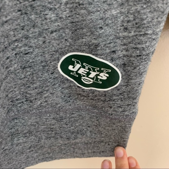 [Nike] Heather Gray & Green Baseball Pocket Tee New York Jets Top - Picture 5 of 9